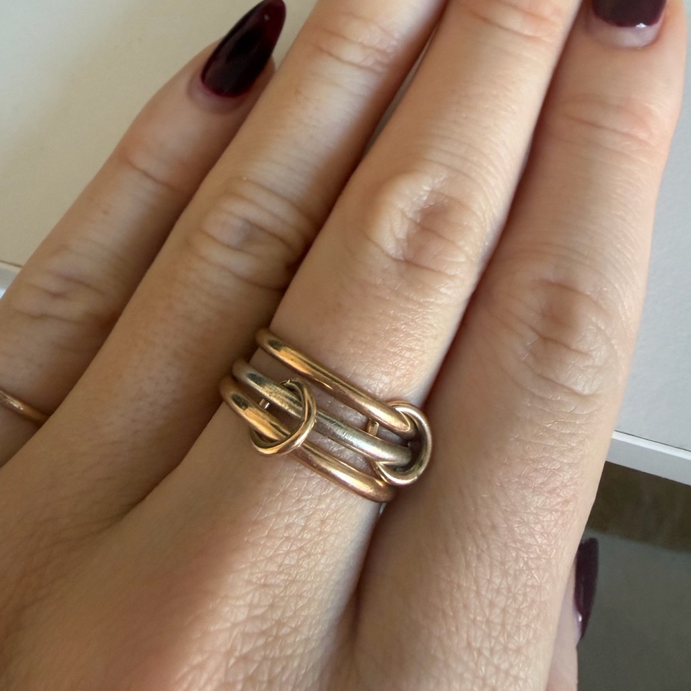 Rose Gold and Silver Filled Interlocked ring